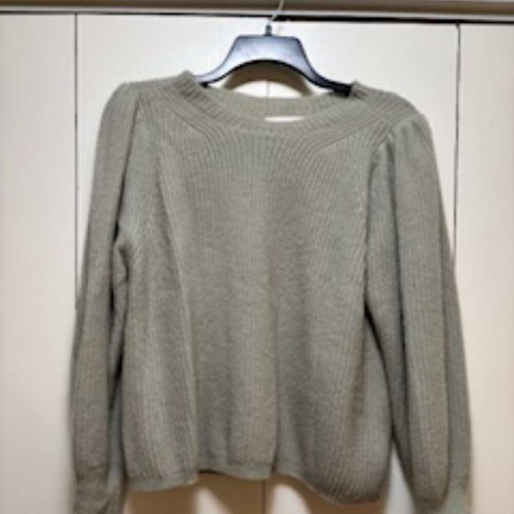 A Piece A Part light sage/gray cashmere silk blend sweater L
